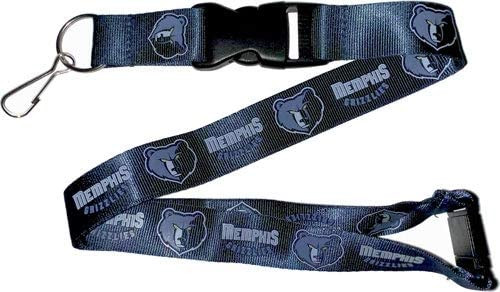 Memphis Grizzlies Lanyard Keychain ID Holder NBA Fan Accessory Dark Blue