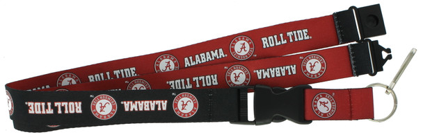 Alabama Crimson Tide Lanyard Keychain ID Holder NCAA Fan Accessory Reversible