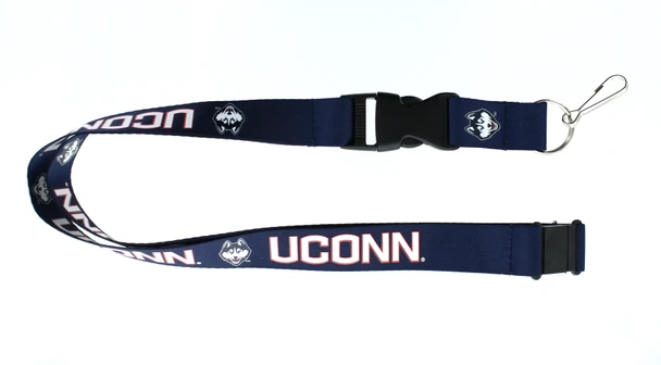 Connecticut Huskies Lanyard Keychain ID Holder NCAA Fan Accessory Blue