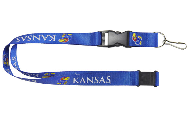 Kansas Jayhawks Lanyard Keychain ID Holder NCAA Fan Accessory Blue