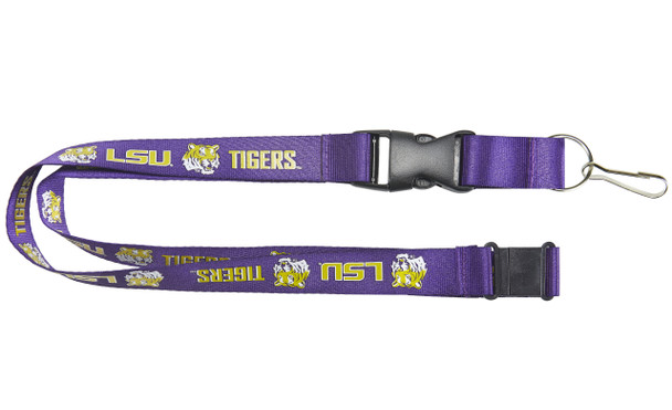 LSU Tigers Lanyard Keychain ID Holder NCAA Fan Accessory Purple