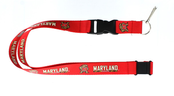 Maryland Terrapins Lanyard Keychain ID Holder NCAA Fan Accessory - Red