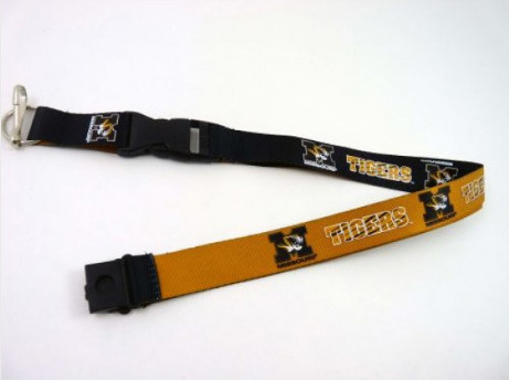 Missouri Tigers Lanyard Keychain ID Holder NCAA Fan Accessory - Reversible