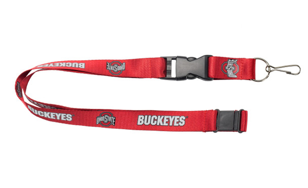 Ohio State Buckeyes Lanyard Keychain ID Holder NCAA Fan Accessory Red