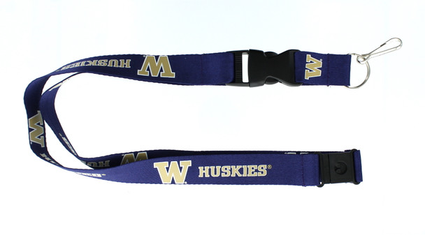 Washington Huskies Lanyard Keychain ID Holder NCAA Fan Accessory - Purple
