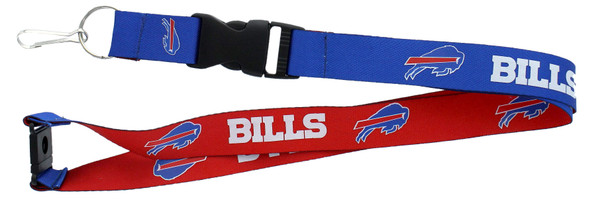 Buffalo Bills Lanyard Keychain ID Holder NFL Fan Accessory Reversible