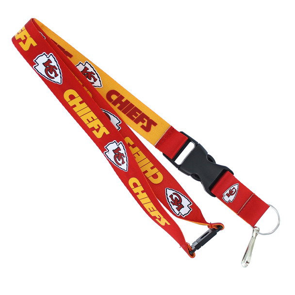 Kansas City Chiefs Lanyard Keychain ID Holder NFL Fan Accessory Reversible