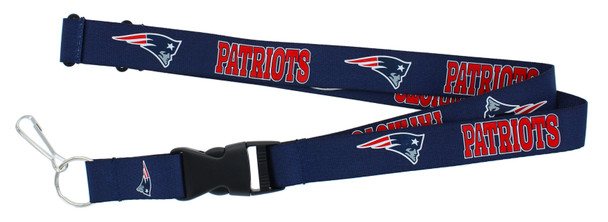 New England Patriots Lanyard Keychain ID Holder NFL Fan Accessory Blue