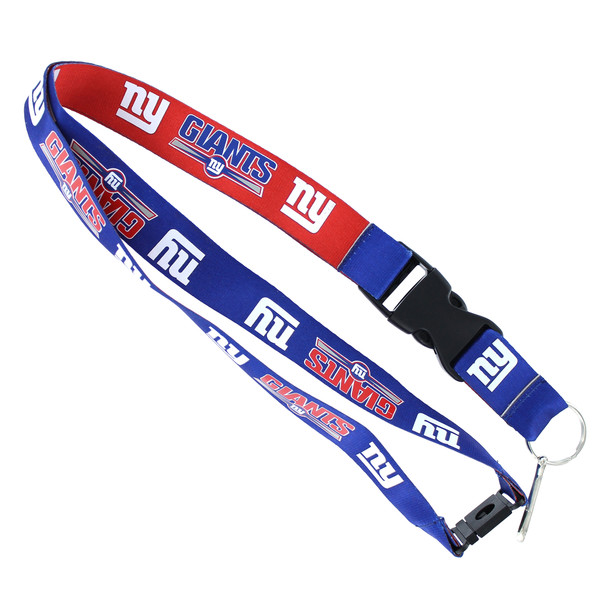 New York Giants Lanyard Keychain ID Holder NFL Fan Accessory Reversible