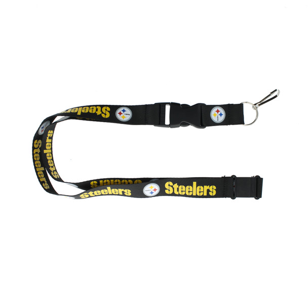 Pittsburgh Steelers Lanyard Keychain ID Holder NFL Fan Accessory Black