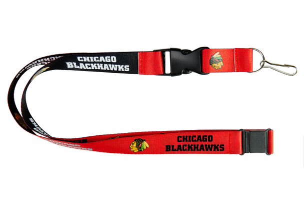 Chicago Blackhawks Lanyard Keychain ID Holder NHL Fan Accessory Reversible
