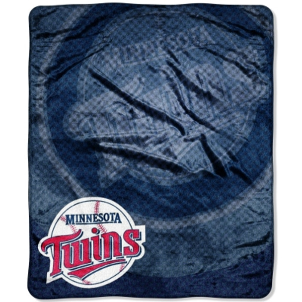 Minnesota Twins Blanket 50x60 Raschel Retro Design
