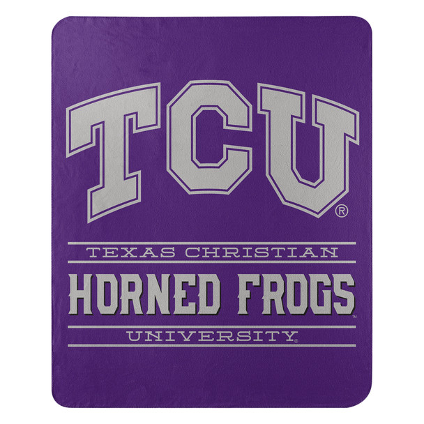 TCU Horned Frogs Blanket 50x60 Fleece Control Design