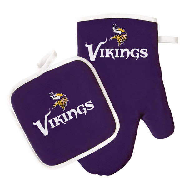 Minnesota Vikings Oven Mitt and Pot Holder Set