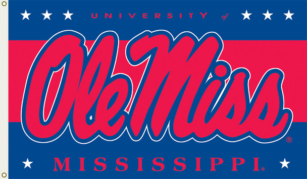 Mississippi Rebels 3 Ft. X 5 Ft. Flag W/Grommets