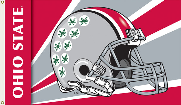 Ohio State Buckeyes 3 Ft. X 5 Ft. Flag W/Grommets - Helmet Design