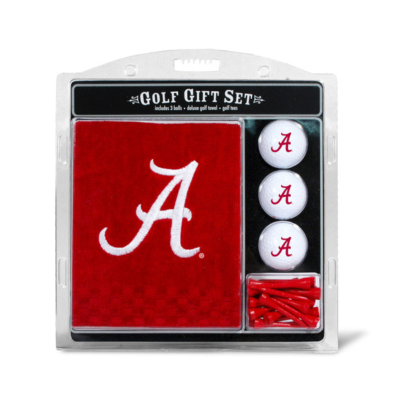 Alabama Crimson Tide Embroidered Golf Towel, 3 Golf Ball, and Golf Tee Set
