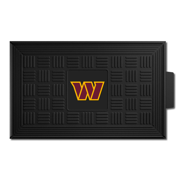 Washington Commanders Medallion Door Mat Helmet Logo Black