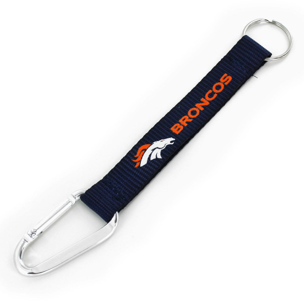 Denver Broncos Carabiner Lanyard Keychain ID Holder NFL Fan Accessory Keychain