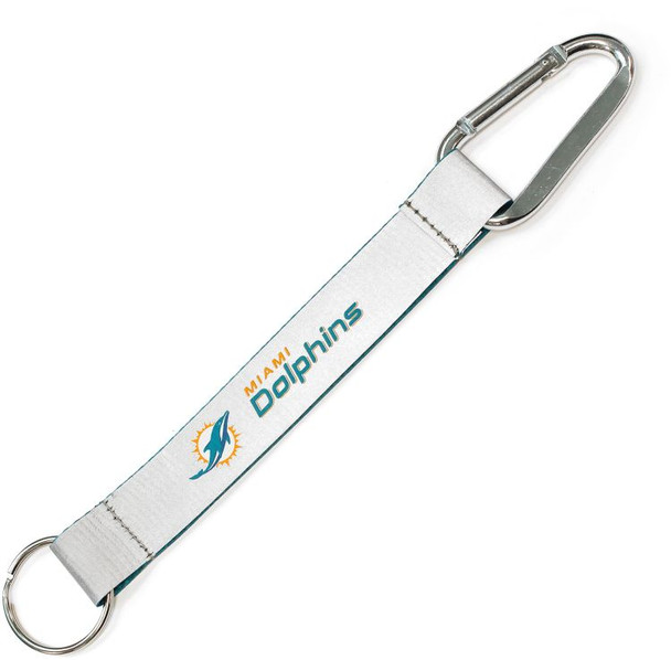 Miami Dolphins Reflective Carabiner Lanyard Keychain ID Holder NFL Fan Accessory Keychain