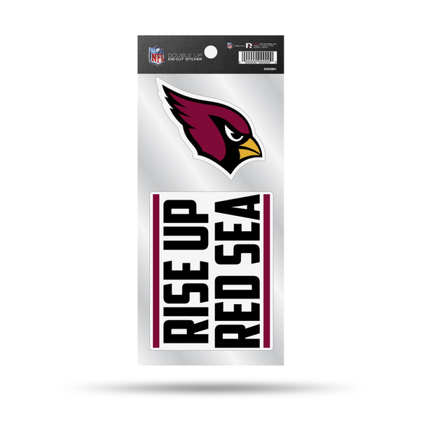 Arizona Cardinals Double Up Die Cut Sticker