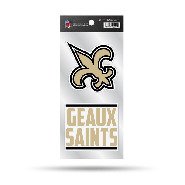 New Orleans Saints Double Up Die Cut Sticker