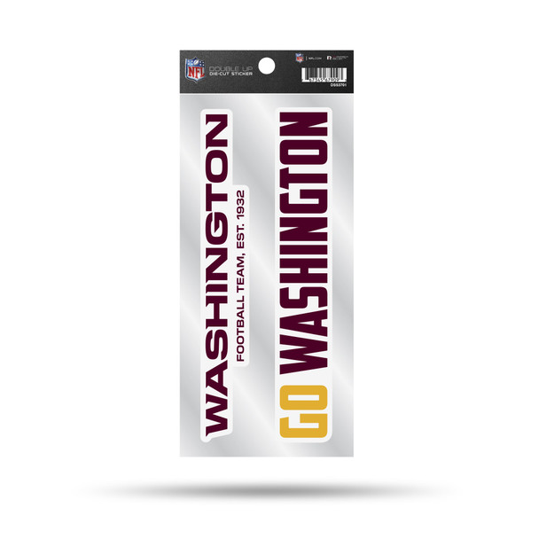 Washington Commanders Double Up Die Cut Sticker