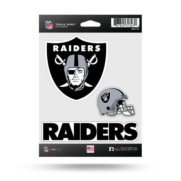 Las Vegas Raiders Triple Spirit Stickers