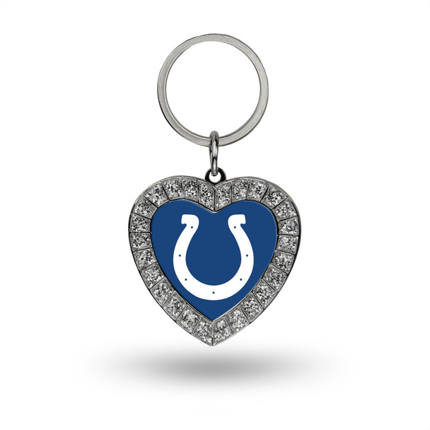 Indianapolis Colts Rhinestone Heart Keychain