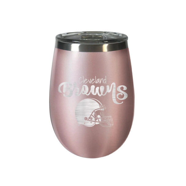 Cleveland Browns 10 oz. Rose Gold BLUSH Wine Tumbler