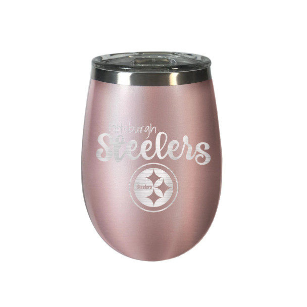 Pittsburgh Steelers 10 oz. Rose Gold BLUSH Wine Tumbler