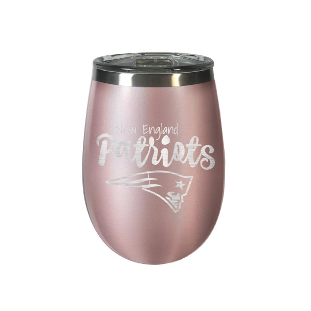 New England Patriots 10 oz. Rose Gold BLUSH Wine Tumbler