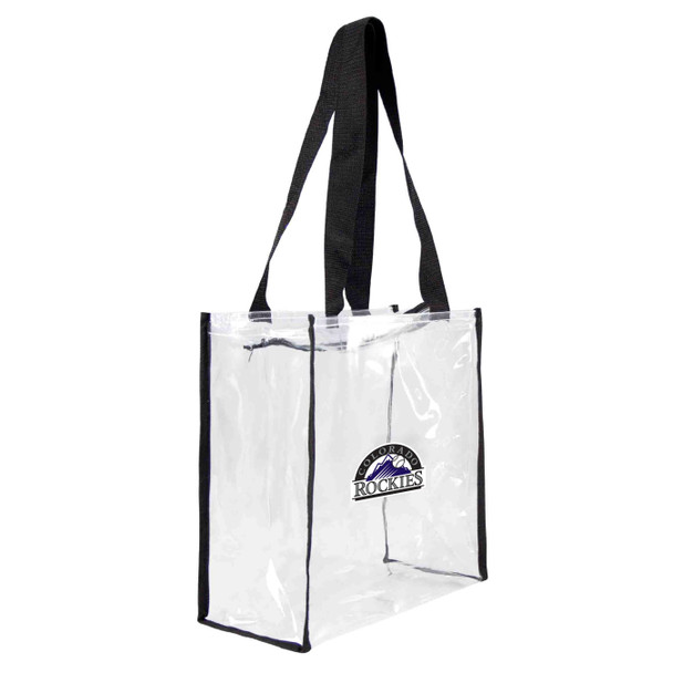 Colorado Rockies Clear Square Stadium Tote Bag MLB Approved Fan Bag