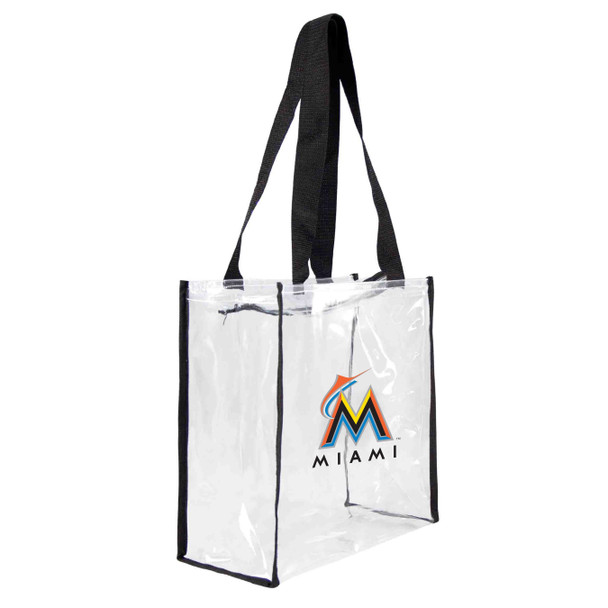 Miami Marlins Clear Square Stadium Tote Bag MLB Approved Fan Bag