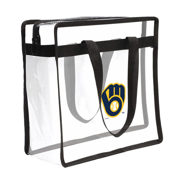Milwaukee Brewers Clear Square Stadium Tote Bag MLB Approved Fan Bag