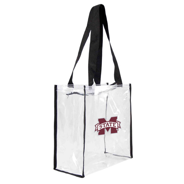 Mississippi State Bulldogs Clear Square Stadium Tote Bag NCAA Approved Fan Bag Tote