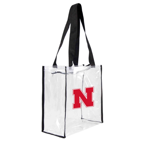 Nebraska Cornhuskers Clear Square Stadium Tote Bag NCAA Approved Fan Bag Tote