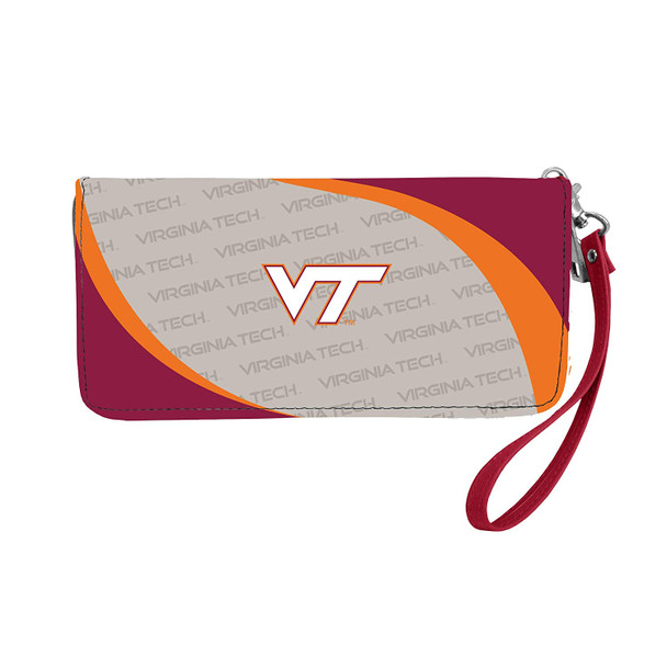 Virginia Tech Hokies Curve Organizer Wallet NCAA Fan Wallet Card Holder