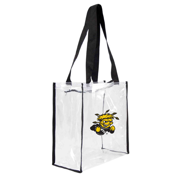 Wichita State Shockers Clear Square Stadium Tote Bag NCAA Approved Fan Bag Tote