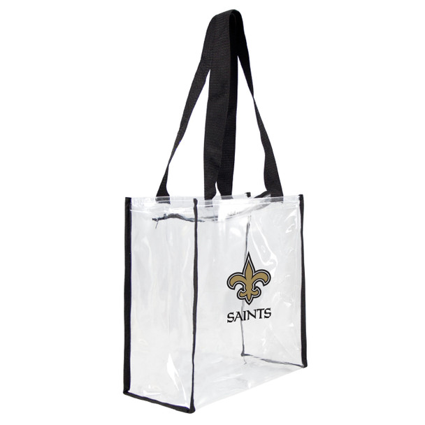 New Orleans Saints Clear Square Stadium Tote Bag NFL Approved Fan Bag Tote
