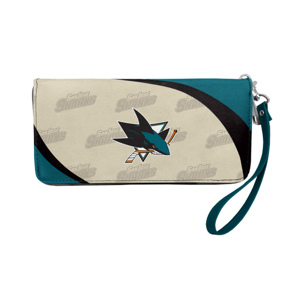 San Jose Sharks Curve Organizer Wallet NHL Fan Wallet Card Holder