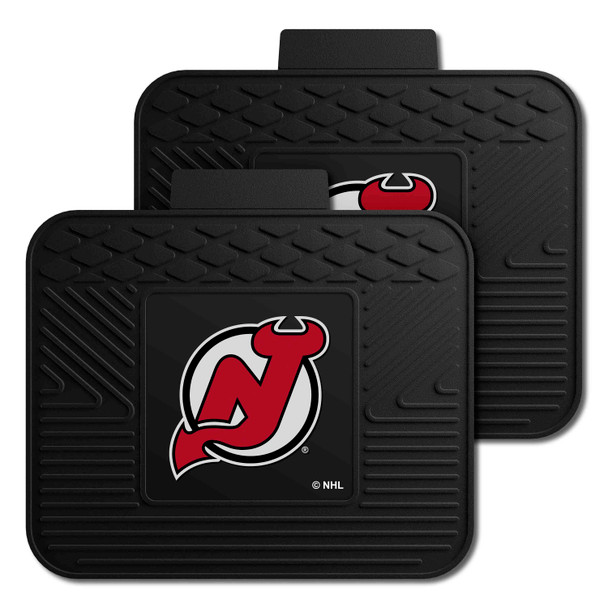 New Jersey Devils Back Seat Car Utility Mats - 2 Piece Set NJ Devil Primary Logo