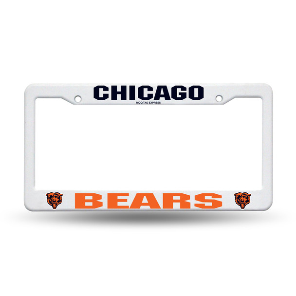 Chicago Bears White Plastic Frame