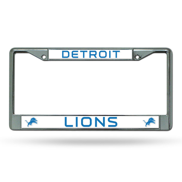 Detroit Lions Chrome License Plate Frame