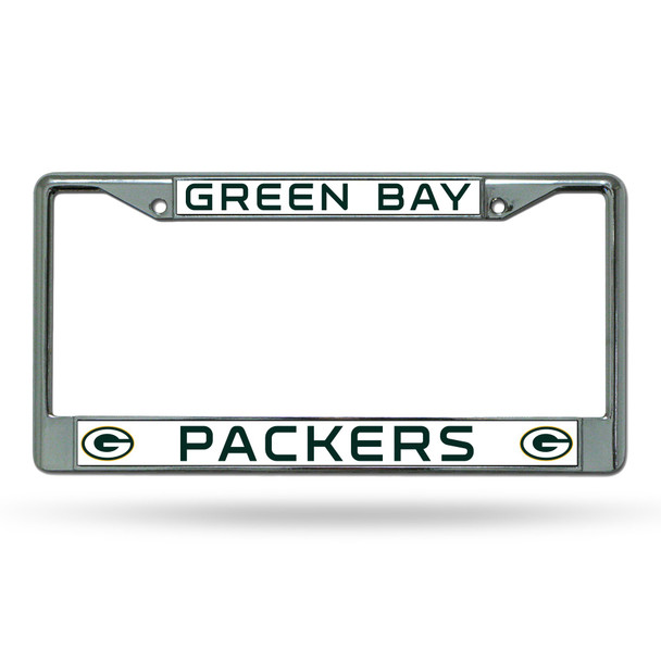 Green Bay Packers Chrome License Plate Frame