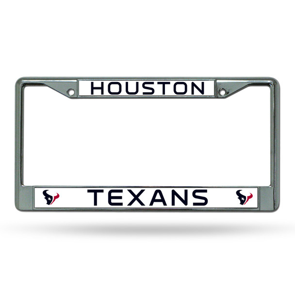 Houston Texans Chrome License Plate Frame