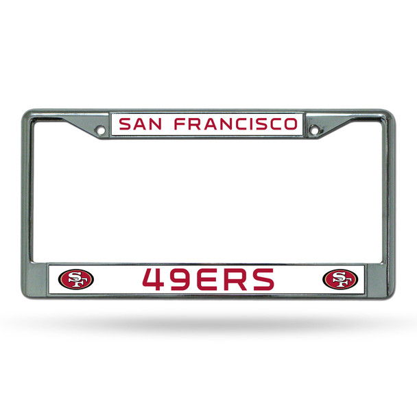 San Francisco 49ers Chrome License Plate Frame