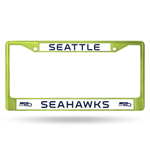 Seattle Seahawks Colored License Plate Frame Green