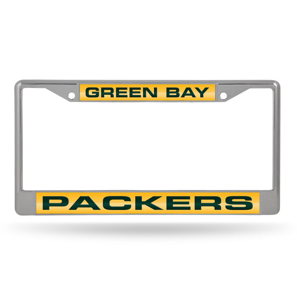 Green Bay Packers Laser Chrome License Plate Frame