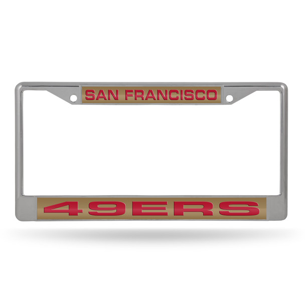 San Francisco 49ers Laser Chrome License Plate Frame